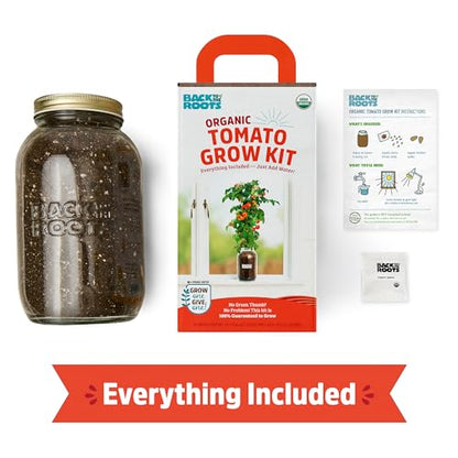 Back to the Roots Cherry Tomato Organic Windowsill Planter Kit - Grows Year Round, Includes Everything Needed For Planting - style: Tomato