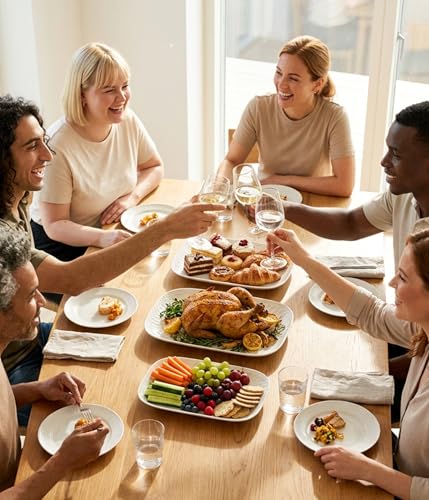 Ceramic Serving Platter, 10"/12"/14" Large Rectangular Serving Tray, White | Set of 3 Ceramic Trays, Microwave Dishwasher Safe, Serving Dishes for Entertaining, Everyday Meals, Holiday