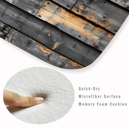 Non-Skid Low Pile Sponge Foam Door Entry Rug for Bathroom Mat | Separate Tub Shower Skid Proof, Home 3D Optical Illusion, Non Slip Bath Mats Welcome Mat, 47 x 17.5 inches - color: Multi16