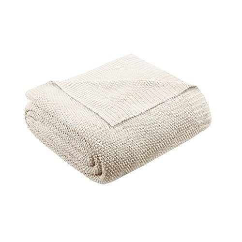 INK+IVY Bree Knit Throw Blanket for Bed, Sofa, and Couch, Lightweight, Breathable, Soft & Cozy Summer Blanket, Full/Queen (90 in x 90 in), Charcoal - color: Charcoal, size: Full/Queen (90 in x 90 in)