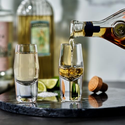Viski Heavyweight Crystal Shot Glasses Set of 2 for Whiskey, Vodka, Tequila, 2 oz Handmade Home Bar Glasses Gift Set for Bachelor or Bachelorette Party, Groomsmen Gifts, Birthday & Wedding Gifts - style: Heavyweight Shot Glasses