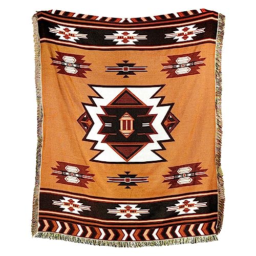 LumiSyne Cotton Woven Throw Blanket With Tassel Bohemian Tribal Ethnic Style Geometric Pattern Aztec Navajo Blanket Decorative Throw For Sofa Bed Armchair Camping Tapestry Tablecloths Carpet 160x130cm - color: Seattle