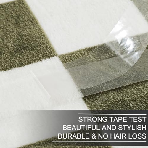 Richave Checkered Twin Size Blanket,Premium Lightweight Anti-Static 66x90 Inches Sage Green Throw Blankets for Twin/Twin XL Extra Long Bed,Couch, Sofa, Chair, Camping, Picnic,Sage Green - color: Checkered Green, size: Twin (90-Inch-by-66-Inch)