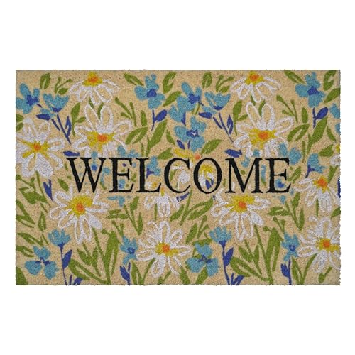 Calloway Mills Field of Daisy Welcome Doormat (24" x 36" x 1.50") - color: Fields of Daisy Welcome, size: 2' x 3' (Rectangular)