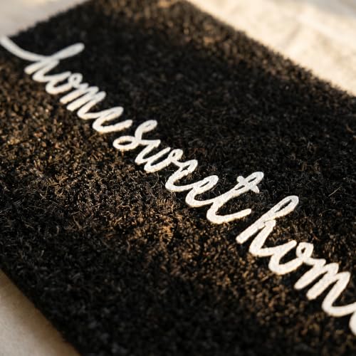 | Natural Coir Doormat | Home Sweet Home Design | Bliss in Black - 17x30 - color: Bliss in Black2