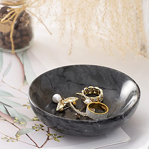 Marble Jewelry Dish - Rings Holder - color: Black