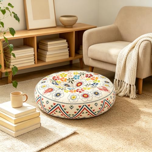 Supportive Floor Meditation Cushion - Large Floor Sitting Pillow for Yoga，D | Floor Sitting, Meditation Support, Yoga Use, Large Size - color: D