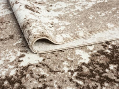 Keen Home Design Abstract Non-Shedding Runner Rug, Soft Thick Pile, 2x8 | Polypropylene High Pile, Jute Back; Ideal For Hallway, Bedside, Home Office - color: Skies Beige, size: 2'8" x 7'7" (Runner)