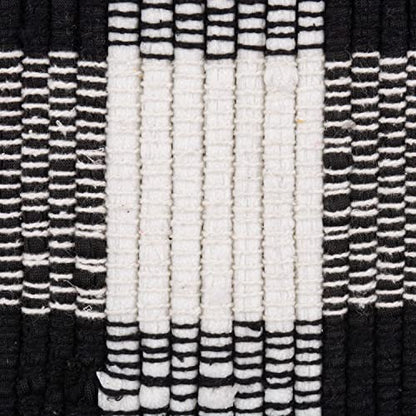 DII Buffalo Check Rug Collection, Hand Dyed Reversible Chindi Rug, 26x40, Black - color: Black, size: 2'2" x 3'4" (Rectangular)