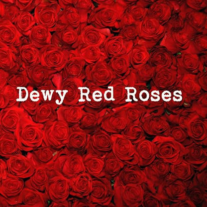 100% Soy, Highly Scented, Hand Poured Soy Candle (Dewy Red Roses (Wooden Wick)) - style: Dewy Red Roses (Wooden Wick)