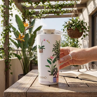 Drinco - 20 oz Stainless Steel Tumbler | Double Walled Vacuum Insulated Mug With Lid, 2 Straws, For Hot & Cold Drinks (20oz Urban Oasis) - color: 20oz Urban Oasis