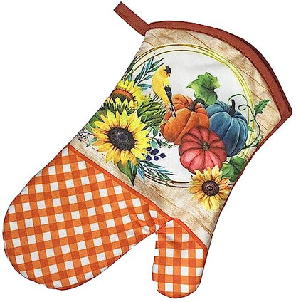 Oven Mitts and Pot Holders - Kitchen Towels and Dish Cloths Sets - Oven Mitts - Tea Towels - Dish Cloths Set (Pumpkin) - color: Pumpkin