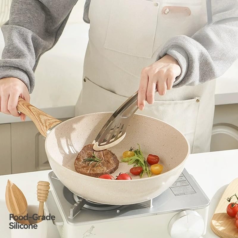 Butterfly Spatula & Butterfly Tongs Set of 2 Made of Silicone & Stainless Steel Flexible Curved Edge Slotted Turner for Non-Stick Cookware Egg Steak Pancake Flipper Green - color: Green, size: Set of 2