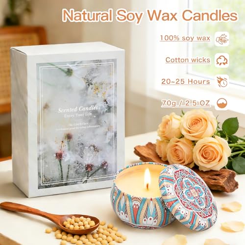 Scented Candles Gift Set, 12 Pack Soy Wax Aromatherapy Candles | 12 Scents, Up To 300-Hour Burn, Gift Box Included, Home Fragrance, Spa Relaxation, Gifts for Women - color: Gray