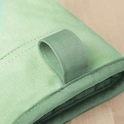 KitchenAid Beacon Two-Tone Non-Slip Mini Oven Mitt Set, Pistachio/Graphite Green, 5.5"x8", 2 Piece - color: Pistachio/Graphite Green