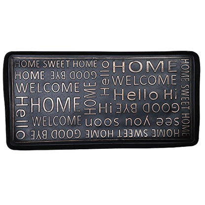 ART & ARTIFACT Rubber Boot Tray Wet Shoe Tray for Entryway Indoor Outdoor Snow Boot Mat Extra Large Shoe Tray 32" x 16", Black, Footprints & Paws
