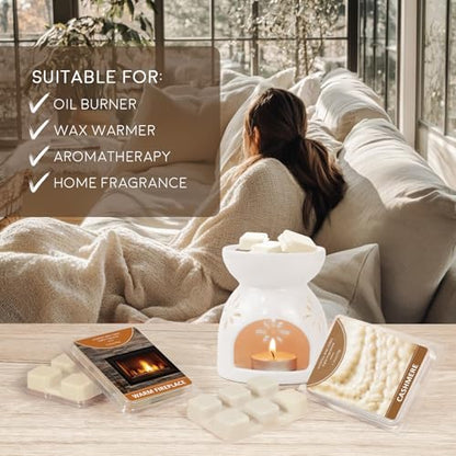 SCENTORINI Wax Melts, Scented Wax Cubes for Warmer, Fall Scents 8 Pack | 4 Cashmere & 4 Vanilla Cake Soy Wax Melts, Home Fragrances New Year, Valentine's Day Gifts Set for Family, Lovers - size: 4 Cashmere & 4 Vanilla Cake