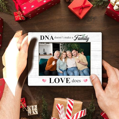 YSTEP Family Photo Frame, DNA Doesn't Make You Family Love Does Picture Frame, Adoption Day Gifts, Wood 4x6 Picture Frame for Desk Display-B18 - style: Style 5