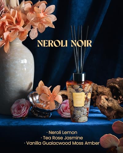 M&SENSE Reed Diffuser Set, Neroli Noir, 8.79 oz Natural Essential Oil | Non-Toxic Organic, Long-Lasting Fragrance, Ideal for Living Room, Entryway, Gifts for Women - color: Neroli Noir