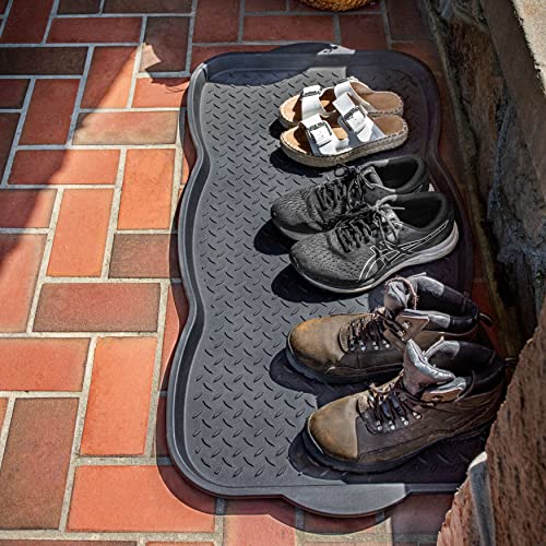 Mohawk Home Boot Tray Utility Solid Black (1'7"x3'3") Utility Mat - size: 1'7" x 3'4" (Rectangular)