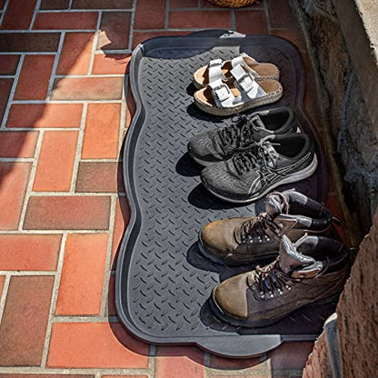 Mohawk Home Boot Tray Utility Solid Black (1'7"x3'3") Utility Mat - size: 1'7" x 3'4" (Rectangular)