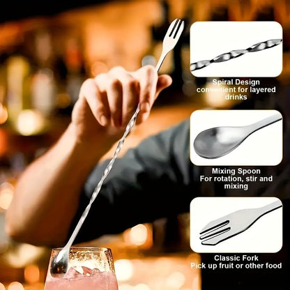 XDNOOK 5pcs Cocktail Shaker Set Bartender Kit,Professional Bar Set, Jigger,Mixer Spoon, Muddler, Liquor Pourers Ideal Bar Accessories for Home, Gift for Christmas, Birthday, Beginners