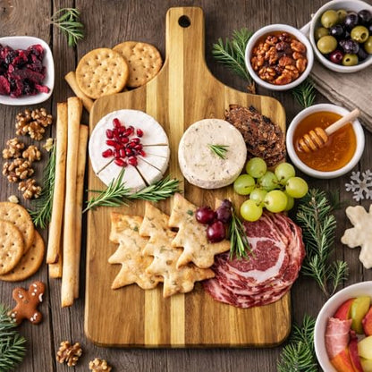 5 Pack Bulk Acacia Wood Charcuterie Boards with Handle for Catering & Events - size: 5Pcs
