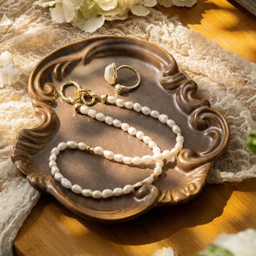 Jewelry Dish, Ring Dish, Ceramic Jewelry Tray, Trinket Dish, Ring Holder Dish, Cute Vanity , Small Key Bowl, Valentine's Christmas Gifts for Women Daughter Girlfriend BFF on Birthday Engagement, Red - color: Red
