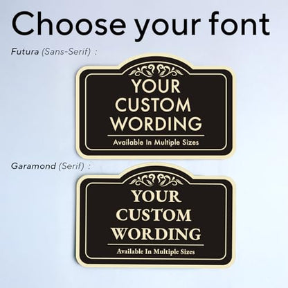 Custom Carved Metal Signs, Personalized Aluminum Design, Driveway Waterproof Signs, Design 1 Charcoal 10x7 In - color: Design 1 - Black Charcoal, size: 10x7 Inches