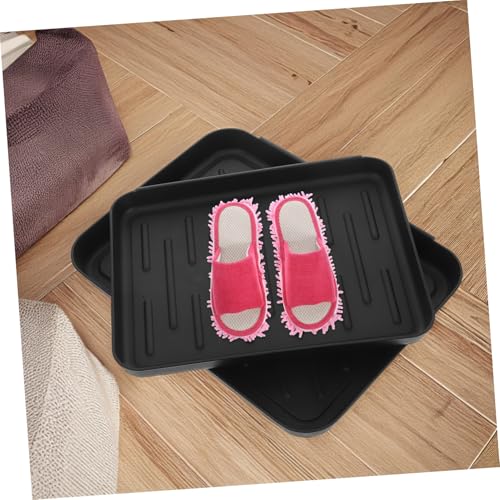 Levemolo 2pcs Shoe Pads Plastic Shoe Tray Raised Edge Heavy Duty Boot Mat for Garage Entryway Pet Feeding Trays Multi-use