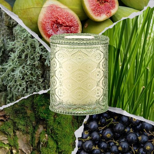LA JOLIE MUSE Kyoto Vine Moss Scented Candle for Home, Natural Soy, 40 Hrs | Luxury Green Jar Candle, Clean Non Toxic Wax, Fresh Summer Candles, Gifts for Women & Men, Forest Candles, Leaves & Vetiver - color: Kyoto Vine & Moss