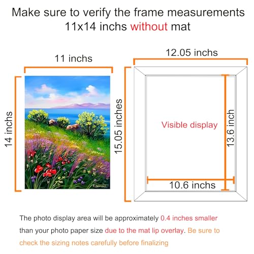BESCRCL 11x14 Picture Frame Set of 6 High Definition Glass, 11 x 14 Photo Frame for Wall, Engineered Wood, Brown - color: Brown, size: 11x14