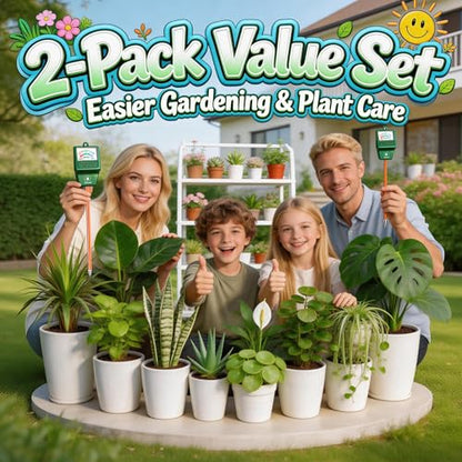 2 Pack Soil Moisture Meter, Plant Water Meter Hygrometer | Instant Read Soil Water Level, No More Guess, No Battery Required, Easy to Read & Use, Durable, Indoor Potted/Outdoor Plants