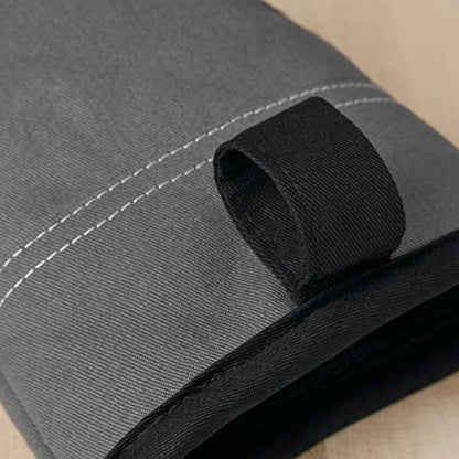 KITCHENAID Beacon Two-Tone Mini Oven Mitt 2-Pack Set, Contour Silver/Matte Black, 5.5"x8" - color: Contour Silver/Matte Black