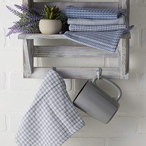 DII Everyday Kitchen Assorted Dishcloth Set of 5, 12x12, Stonewash Blue - color: Stonewash Blue