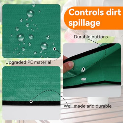 Extra Large Repotting Mat for Indoor Plant Transplanting and Mess Control Thickened Waterproof Potting Tray Foldable Potting Mat Portable Gardening Mat Garden Gifts(39.5"x 39.5") Drark Green - size: 39.5 x 39.5 Inch, Dark Green