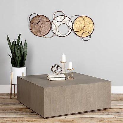 Stratton Home Decor Knoxville Wall Decor - Traditional Geometric Decorative Centerpiece - Metal Sculpture, Classic Art Piece for Living Room, Hallway, Dining Area, Office, Entryway - Housewarming Gift