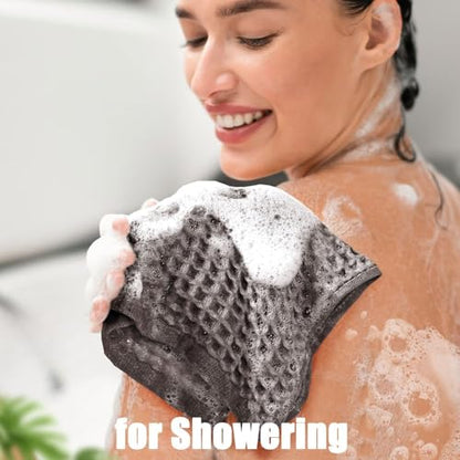 Cleanbear Waffle Washcloths 12 Pack - Cotton, Lightweight, 13” x 13” (Gray) | Soft Absorbent and Quick-Drying Wash Cloths for Face, Body, Bathroom, Kitchen, Gym - color: Gray