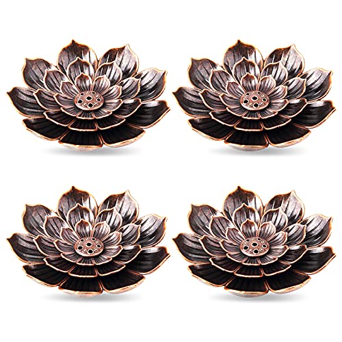 4Pack Incense Holder Cone Incense Burner Holder with Ash Catcher for Home Office Fragrance Accessories