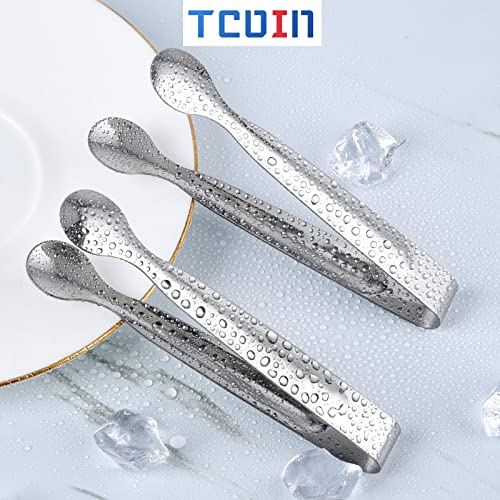 Small Serving Tongs,Ice Tongs,Sugar Tongs,Kitchen Tiny Tongs for Appetizers,12 PCS(6 Inch) - color: Silver