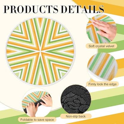 12 Pcs Carpet Circle Seats, 15 Inch Round Classroom Rug, Non Slip Corner Floor Cushion Mat, Circle Time Rug for Living Room, Learning, Playing Areas, Story Time, Group Activity (Kaleidoscope) - style: Kaleidoscope