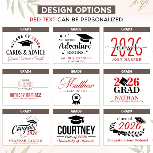 Personalized Graduation Keepsake Box 2026 Custom Engraved Wooden Memory Box High School College Graduates Cap and Gown Storage Boxes - Graduation Gifts -for Him Her - style: 4. Graduation Designs