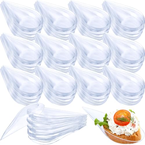 200 Pcs 4 Inch Appetizer Plates Disposable Plastic, Clear - color: Clear