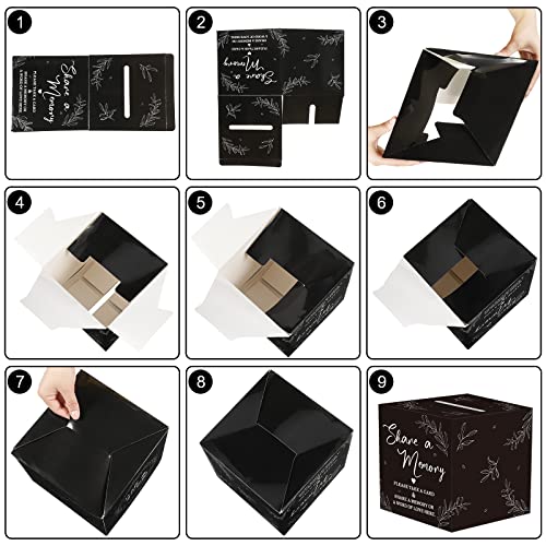 Pajean 50 Share a Memory Cards for Celebration of Life,Black,Trendy - color: Black, style: Trendy
