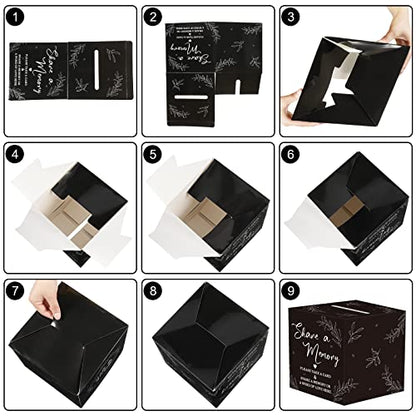 Pajean 50 Share a Memory Cards for Celebration of Life,Black,Trendy - color: Black, style: Trendy
