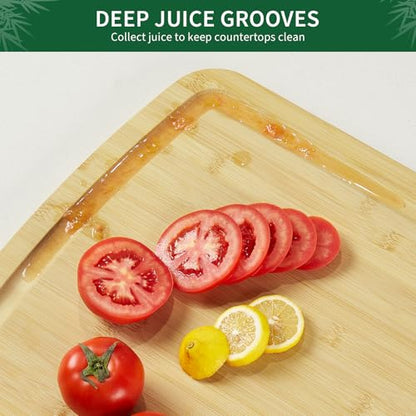 GAOMON Extra Large Bamboo Cutting Board for Kitchen, 30 x 20 Inch Wooden Chopping Board, Stove Top Cover Wood Butcher Block with Juice Groove for Meat Turkey Carving Charcuteries, 0.8" Th - size: 30.1"L x 20"W