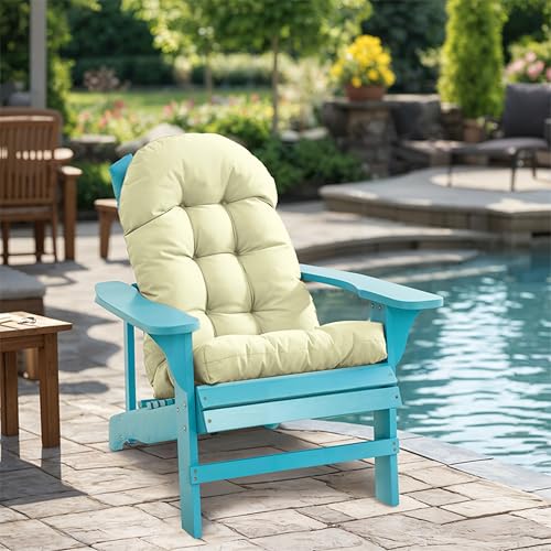 Adirondack Chair Cushion, Rocking Chair Cushion 44x19.4x4 inch, High Back Patio Cushions of Upper and Lower with Ties, Sunscreen and Fade-Resistant (Vanilla Ice, 2) - color: Vanilla Ice