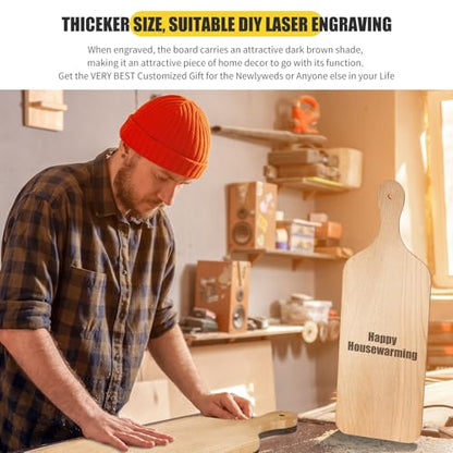 6 Pcs Wood Cutting Boards 17 Inch for Chopping Laser Engraving - size: 17 x 6 inches