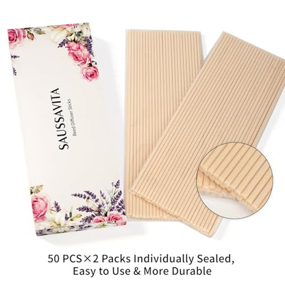 11 inch Diffuser Sticks 100 Pack, Diffuser Reeds Sticks Refill for Home and Bathroom, Diffuser Reeds Sticks for Scented Diffuser Nude - color: Nude