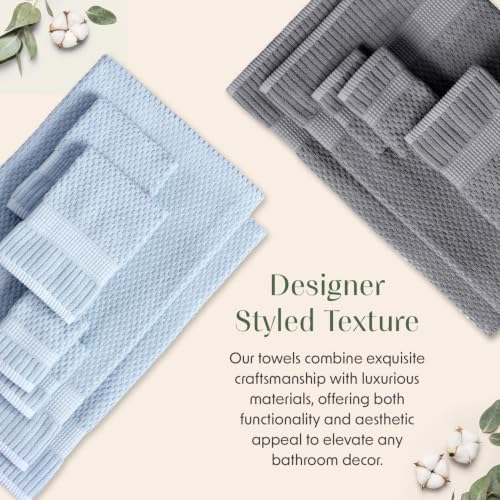 2 Pack Oversized Bath Towels 100% Cotton | Grey Towels | Oeko‑TEX Standard 100 | Soft & Absorbent, Quick‑Dry | Trinity Collection - Charcoal - color: Charcoal, size: Oversized Bath Towels (2 Pack)
